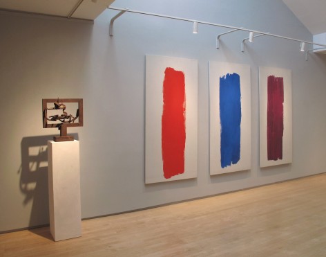 From Right to Left:, RAY PARKER (1922-1990), Untitled, 1963, Oil on canvas, Three panels: 74 x 36 in. each, Overall:&nbsp; 74 x 138 in.