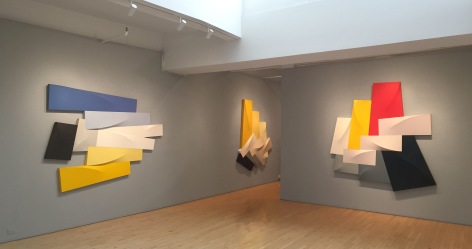 From RIght to Left:, Megaripple, 1988, Acrylic on canvas, 83 x 81 x 6 in.
