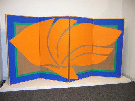 Jack Youngerman, &quot;Fire/Orange II,&quot; 1978, acrylic on linen, four panel folding screen, 72 x 144 in.