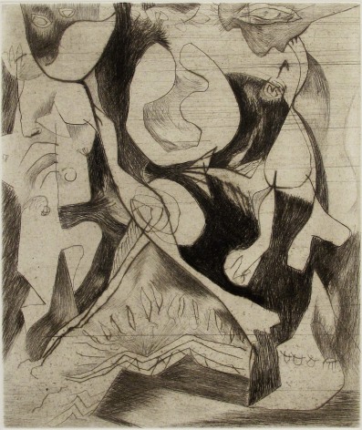 Untitled (CR#1071), c. 1944-45, printed posthumously in 1967, engraving and drypoint on white Italia paper, ed. 13/50, image: 11 7/8 x 9 15/16, sheet: 20 x 13 5/8 in.