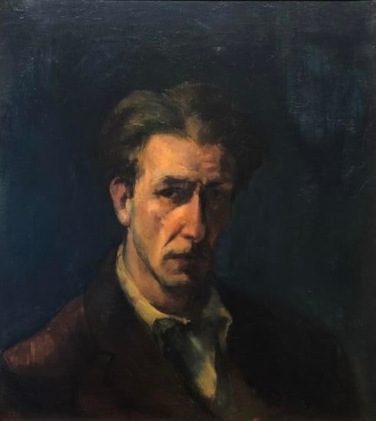 Franz Kline, Self Portrait, c. 1945-47, oil on canvas, 19 3/4 x 17 1/4 in.