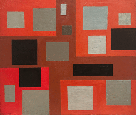 &quot;#1 Towards a Paradox,&quot; 1969, oil on canvas, 19 x 22 in.