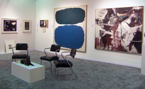 (from left wall) Alice Trumbull Mason, &quot;Lines Take Shape,&quot; 1942, oil on masonite, 22 x 28 in., Leon Polk Smith, Untitled, torn paper drawing, 18 x 12 in., David Smith, Untitled (Head, Blue and White), 1934, oil on canvas, 14 x 24 in., Ray Parker, Untitled, 1960, oil on canvas, 81 x 79 in., Nicolas Carone, &quot;Enter to Be,&quot; 1957, oil on canvas, 65 x 74 in.
