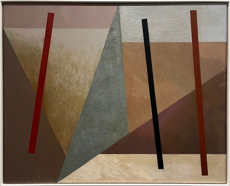 Blue Triangle, 1959, oil on canvas, 34 x 42 in.
