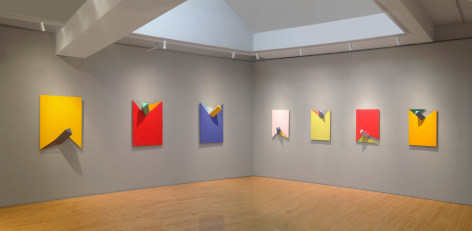 From Right to Left:, Crosby, 2008, Acrylic on non-woven acrylic fiber on wood with plexiglass, 30 x 22 x 8 in.