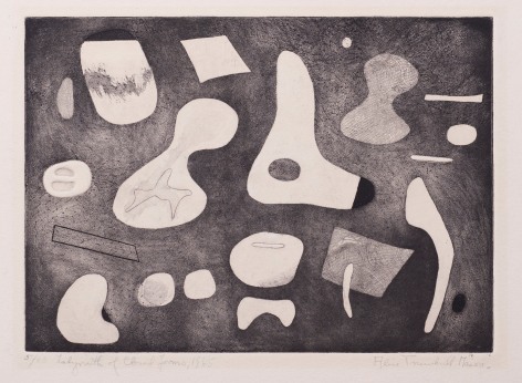 Labyrinth of Closed Forms, 1945, softground etching and aquatint on paper, 9 x 12 in. (image size),&nbsp;14 . x 18 3/8 in. (sheet size), Edition 5/20, editioned, titled, and dated l.l., signed l.r.