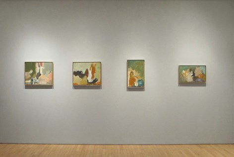 From RIght to Left:, Untitled, 1954,&nbsp;Oil on paper mounted on board,&nbsp;13 x 21 &frac14; in.