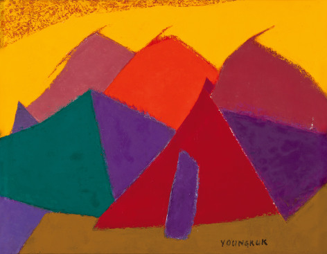 Yoo Youngkuk, Work, 1977., Oil on canvas, 32 x 41 cm.