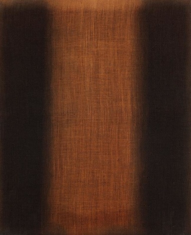 Yun Hyoung-keun. Umber-Blue, 1975. Oil on linen, 80.5 x 65.2 cm. Courtesy of Yun Seong-ryeol &amp;amp; PKM Gallery.