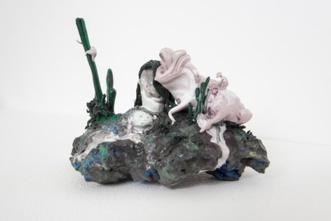 Ham Jin. Island #1, 2014. Polymer clay, glue and wire, 9 x 12 x 10.5 cm. Courtesy of the artist &amp;amp; PKM Gallery.