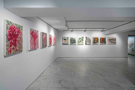 Installation view of Kim Jiwon:&nbsp;canvas fly at PKM &amp;amp; PKM+.&nbsp;, Courtesy of PKM Gallery.