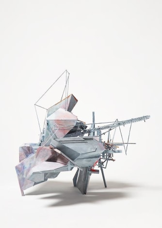 Lee Bul. Untitled, 2013. Polyurethane panel, cast polyurethane, stainless steel, aluminum rods, acrylic paint, 67 x 70 x 70 cm.