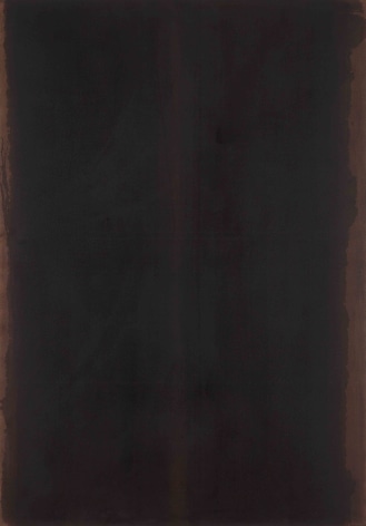 Yun Hyong-keun, Burnt Umber &amp;amp; Ultramarine, 1989-1990. Oil on linen, 259 x 182 cm., &copy; Yun Seong-ryeol. Courtesy of PKM Gallery.