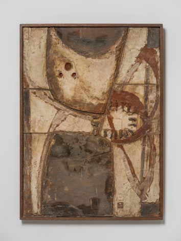 Kwon Jin Kyu, 작품 Work, 1965. Painted terracotta, 95.6 x 69.5 x 7 cm., Courtesy of Kwon Jin Kyu Commemoration Foundation &amp;amp; PKM Gallery.
