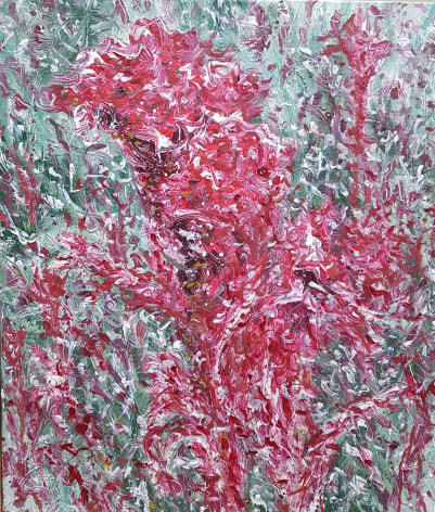 Kim Jiwon. 맨드라미 Mendrami, 2018, oil on linen, 53 x 45 cm. Courtesy of the artist &amp;amp; PKM Gallery.