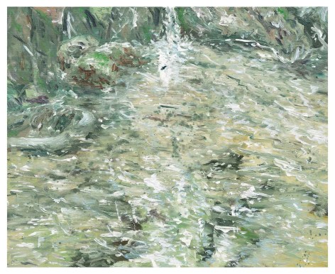 Kim Jiwon, 풍경화 landscape painting, 2022. Oil on linen, 53 x 65 cm. Courtesy of the artist &amp;amp; PKM Gallery.