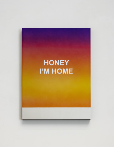 Wonwoo Lee, HONEY I&rsquo;M HOME, 2023, Stainless steel super mirror, steel, paint, silkscreen, 54 x 40cm, Ed. 7/10 + 2AP.