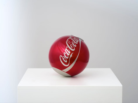 Wonwoo Lee, Fat coke (Edition of 20), 2017. Stainless steel, aluminium, paint, 15 x 15 x 15 cm., Courtesy of the artist &amp;amp; PKM Gallery.