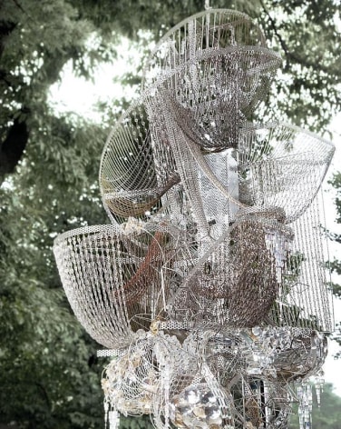 Lee Bul. Sternbau No. 29, 2010.&nbsp;Crystal, glass and acrylic beads on nickel-chrome wire, stainless-steel and aluminum armature, 180 x 91 x 74 cm.&nbsp;Courtesy of the artist &amp;amp; PKM Trinity&nbsp;Gallery.