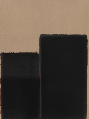 Yun Hyong-keun. Burnt Umber &amp;amp; Ultramarine, 1991. Oil on linen, 130.5 x 97.5 cm. Courtesy of Yun Seong-ryeol &amp;amp; PKM Gallery.