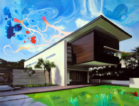 Noori Lee. House 7, 2007. Oil &amp;amp; acrylic on canvas, 94 x 121 cm.