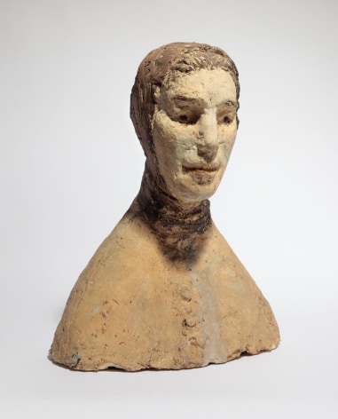 Kwon Jin Kyu. Woman with a scarf, circa 1969. Terracotta, 45.0(h) x 36.0 x 26.0 cm. Private Collection. Courtesy of Kwon Jin Kyu Commemoration Foundation &amp;amp; PKM Gallery.