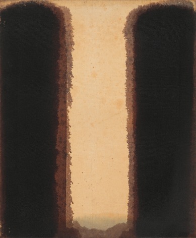 Yun Hyong-keun, Umber-Blue, 1976. Oil on linen, 60.8 x 50.3 cm., &copy; Yun Seong-ryeol. Courtesy of PKM Gallery.