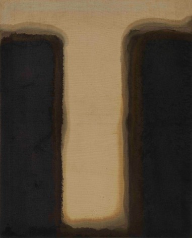 Yun Hyong-keun, Blue Umber &lsquo;76, 1976. Oil on cotton, 100 x 80.4 cm.