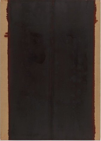 Yun Hyong-keun. Burnt Umber &amp;amp; Ultramarine, 1988. Oil on linen, 227.5 x 162 cm. Courtesy of Yun Seong-ryeol and PKM Gallery.