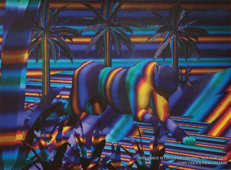 Cody Choi.&nbsp;Blue Cat #00,&nbsp;1999,&nbsp;Vutek Ink on Mesh Canvas,&nbsp;182.88 x 243.84 cm.&nbsp;Courtesy of the artist &amp;amp; PKM Gallery.