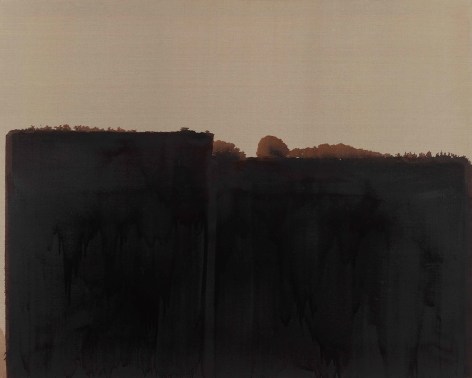 Yun Hyong-keun, Burnt Umber &amp;amp; Ultramarine, 1991-1993. Oil on linen, 181.8 x 227.2 cm., &copy; Yun Seong-ryeol. Courtesy of PKM Gallery.
