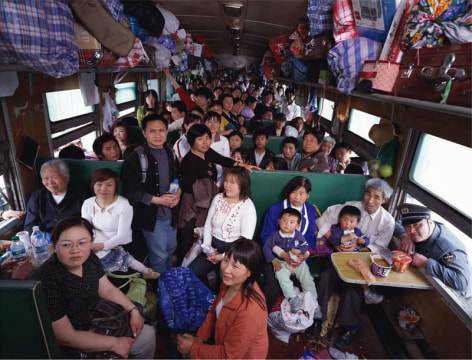 Wang Qingsong. Hard-seat Compartment, 2008.&nbsp;C-print, 160 x 210 cm, right.&nbsp;Courtesy of the artist &amp;amp; PKM Gallery.