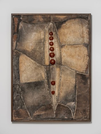 Kwon Jin Kyu, 작품 Work, ca. 1966. Painted terracotta, 94 x 72.7 x 10.3 cm., Courtesy of Kwon Jin Kyu Commemoration Foundation &amp;amp; PKM Gallery.