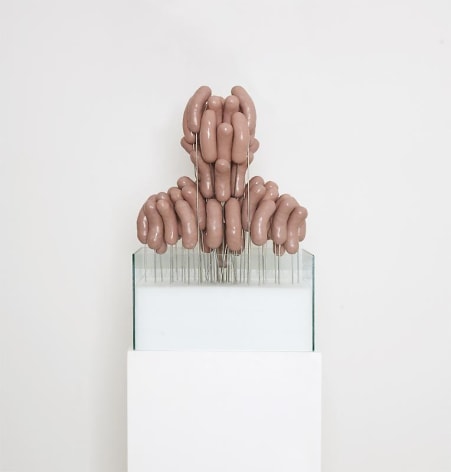 Michael Joo. Consumptive (selbst-bildnis for DH), 2008. Hand-built plastic, stainless steel, ethafoam, 31.5 x 47 x 73 cm.