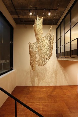 Minouk Lim. M Alone, 2011.&nbsp;Hand-knitted hemp cords, 362 x 160 x 129 cm as installed.&nbsp;Courtesy of the artist &amp;amp; PKM Gallery.