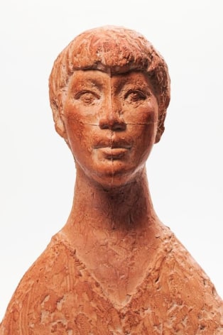 Kwon Jin Kyu. Bust of a woman, 1968. Terracotta, 51.5 x 36 x 21 cm.&nbsp;Courtesy of Kwon Jin Kyu Commemoration Foundation &amp;amp; PKM Gallery