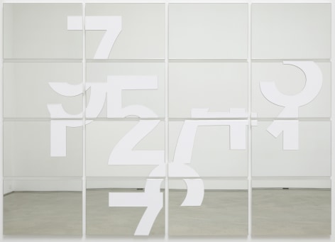 Darren Almond. Reflect Within IV,&nbsp;2018,&nbsp;Acrylic on mirrored glass,&nbsp;146 x 206 x 3 cm (panels: 4 x 4).