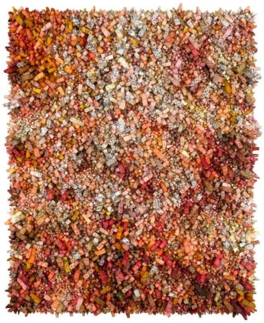 Kwang Young Chun, Aggregation18-JA013, 2018, Mixed Media with Korean Mulberry paper, 174cm x 143cm. Courtesy of the artist &amp;amp; PKM Gallery.
