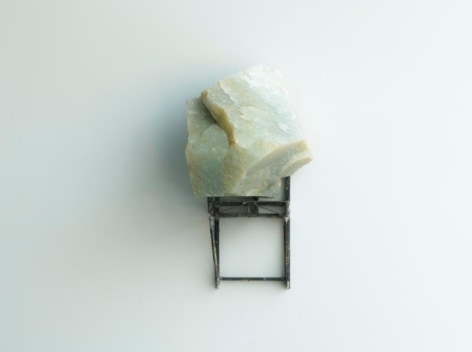 Koo Hyunmo. Lazy Stone, 2018.&nbsp;Jade, brass, 10 x 10 x 19 cm.&nbsp;Courtesy of the artist &amp;amp; PKM Gallery.