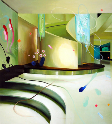 Noori Lee. Junction, 2005.&nbsp;Oil on aluminum, 60 x 54 cm.&nbsp;Courtesy of the artist &amp;amp; PKM Trinity Gallery.