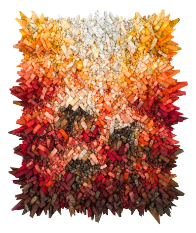 Kwang Young Chun. Aggregation19-AP027, 2019, Mixed media with Korean mulberry paper, 135 x 115 cm. Courtesy of the Artist &amp;amp; PKM Gallery.