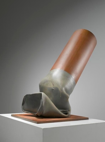 Claes Oldenburg. Fagend Study &ndash; Half Scale, 1973-75.&nbsp;Lead and steel filled with polyurethane foam, 73 cm x 73.3 cm x 46 cm. &copy; 1973 Claes Oldenburg. Photo courtesy&nbsp;Pace Gallery.
