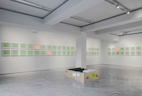 Installation view of Koo Jeong A: Levitation at PKM &amp;amp; PKM+., Courtesy of PKM Gallery.