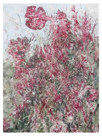 Kim Jiwon, 맨드라미 Mendrami, 2017. Oil on linen, 259 x 194 cm. Courtesy of the artist &amp;amp; PKM Gallery.
