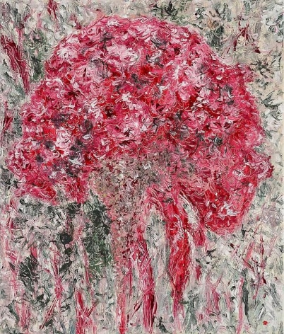Jiwon Kim, 맨드라미, 2012. Oil on linen, 53 x 45 cm.