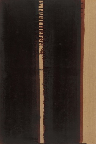 Yun Hyong-keun,&nbsp;Burnt Umber &amp;amp; Ultramarine, 1991. Oil on linen, 90.8 x 61 cm.&nbsp;, &copy; Yun Seong-ryeol. Courtesy of PKM Gallery.