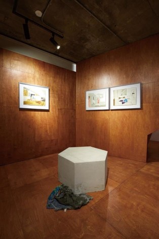 Isa Melsheimer. Installation view of solo exhibition. PKM Gallery Temporary Exhibition Space, 2013.