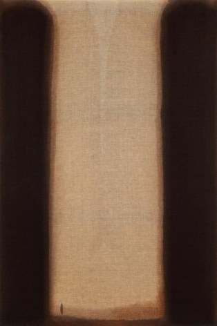 Yun Hyong-keun. Burnt Umber &amp;amp; Ultramarine, 1974. Oil on linen, 144.8 x 97.3 cm. Courtesy of Yun Seong-ryeol and PKM Gallery.