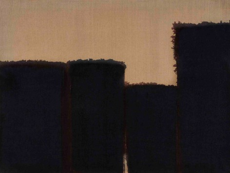 Yun Hyong-keun, Burnt Umber &amp;amp; Ultramarine, 1990. Oil on linen. 97.3 x 130.5 cm., &copy; Yun Seong-ryeol. Courtesy of PKM Gallery.
