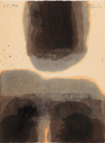 Yun Hyong-keun. Burnt Umber &amp;amp; Ultramarine, 1981.&nbsp;Oil painting on Hanji, 64 x 47 cm. Courtesy of PKM Gallery.
